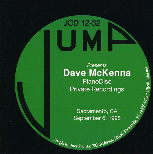 Dave Mckenna - Pianodisc Private Recordings Music CD