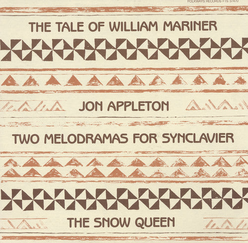 Jon Appleton - Two Melodramas for Synclavier Music CD