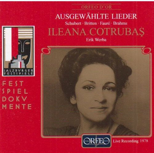 Ileana Cotrubas - Selected Lieder: Schubert, Britten, Faure, Et Al Music CD