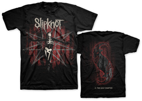Slipknot Gray Chapter Star Black Ss Tee Lrg - Slipknot Gray Chapter Star Black Ss Tee Lrg - Apparel