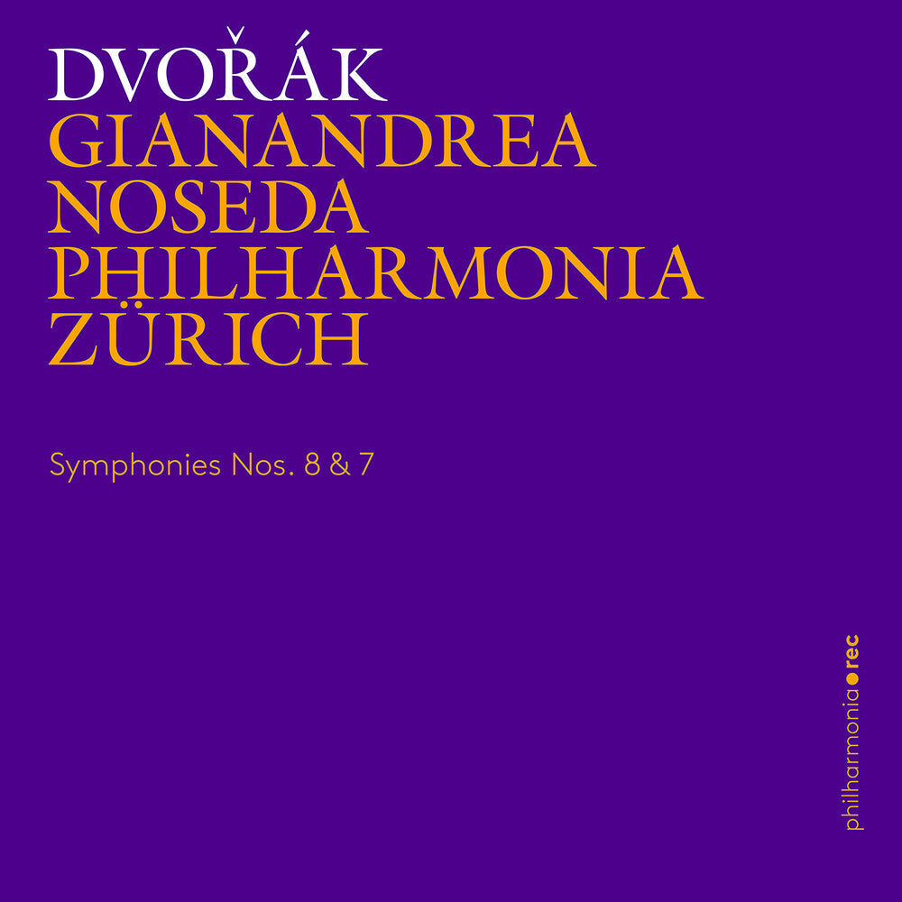 Dvorak / Philharmonia Zurich - Symphonies Nos. 8 & 7 Music CD