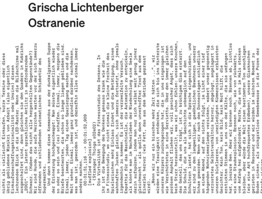 Grischa Lichtenberger - Ostranenie Music CD
