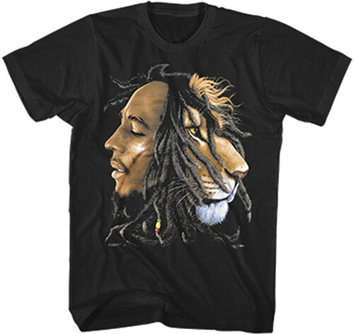 Bob Marley Profile With Lion Tshirt 2xl Bm12012x - Bob Marley Profile With Lion Tshirt 2xl Bm12012x - Apparel