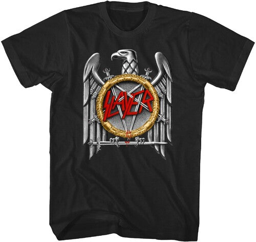 Slayer Silver Eagle Tshirt Med Blk Ts4416slaa2 - Slayer Silver Eagle Tshirt Med Blk Ts4416slaa2 - Apparel