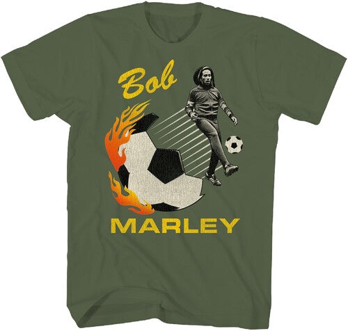 Bob Marley Soccer Tshirt Lg Olive Zrbm0657a3 - Bob Marley Soccer Tshirt Lg Olive Zrbm0657a3 - Apparel