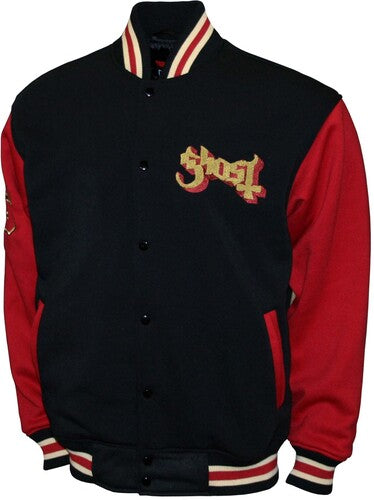 Ghost Deluxe Varstity Fleece Jk Med Blk M2451gha2 - Ghost Deluxe Varstity Fleece Jk Med Blk M2451gha2 - Apparel