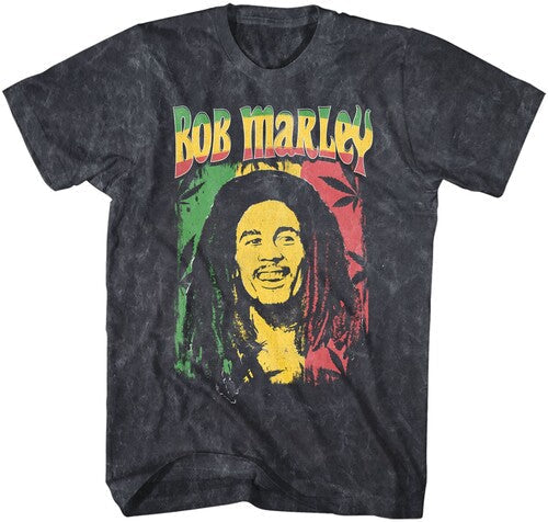 Bob Marley Ganja Print Tshirt Med Blk Zrbm0635a2 - Bob Marley Ganja Print Tshirt Med Blk Zrbm0635a2 - Apparel
