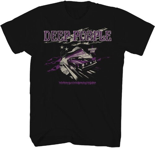 Deep Purple Highway Star Tshirt Xl Blk 24dpp021a4 - Deep Purple Highway Star Tshirt Xl Blk 24dpp021a4 - Apparel