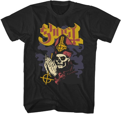 Ghost Papa Emeritus Prayer Tshirt Lg Ts4403gosa3 - Ghost Papa Emeritus Prayer Tshirt Lg Ts4403gosa3 - Apparel