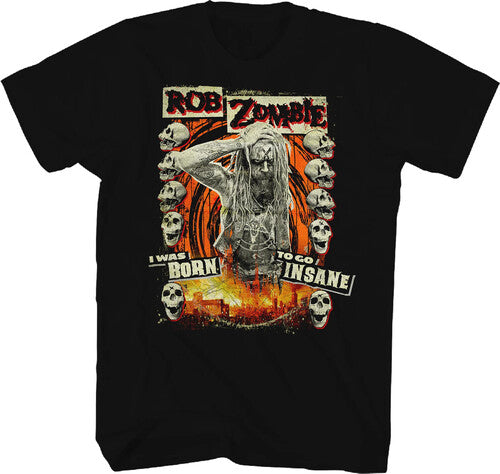 Rob Zombie Born To Go Insane T-shirt 2x Lrg Black - Rob Zombie Born To Go Insane T-shirt 2x Lrg Black - Apparel