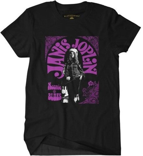 Janis Joplin Kozmic Blues Psych T-shirt Black 2xl - Janis Joplin Kozmic Blues Psych T-shirt Black 2xl - Apparel
