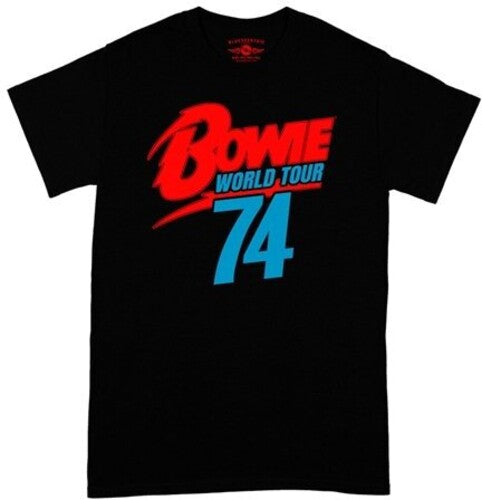 David Bowie '74 Vintage Tour T-shirt Black Small - David Bowie '74 Vintage Tour T-shirt Black Small - Apparel