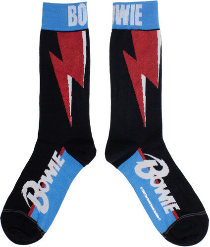 Perri's David Bowie Red Flash Crew Socks - Perri's David Bowie Red Flash Crew Socks - Apparel