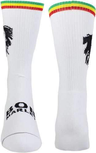 Perri's Bob Marley Smile Crew Socks White Officially Licensed