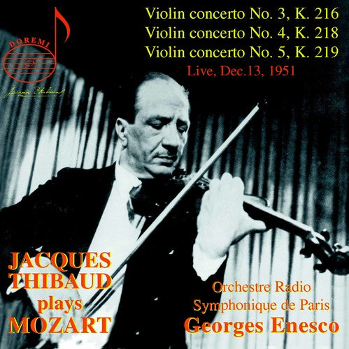 JACQUES THIBAUD - Jacques Thibaud Plays Mozart Music CD