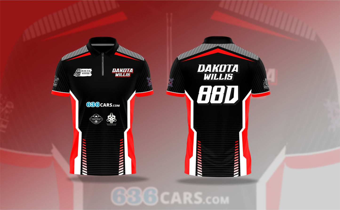 Custom Racing Crew Shirt Setup - Sublimated Crew Shirts