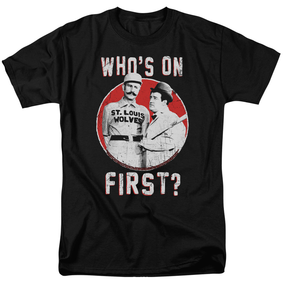 Abbott & Costello First Mens T Shirt Black Officially Licensed