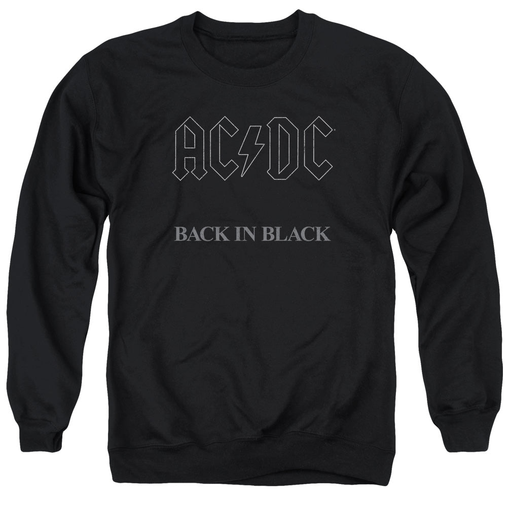 Acdc Back In Black Mens Crewneck Sweatshirt Black