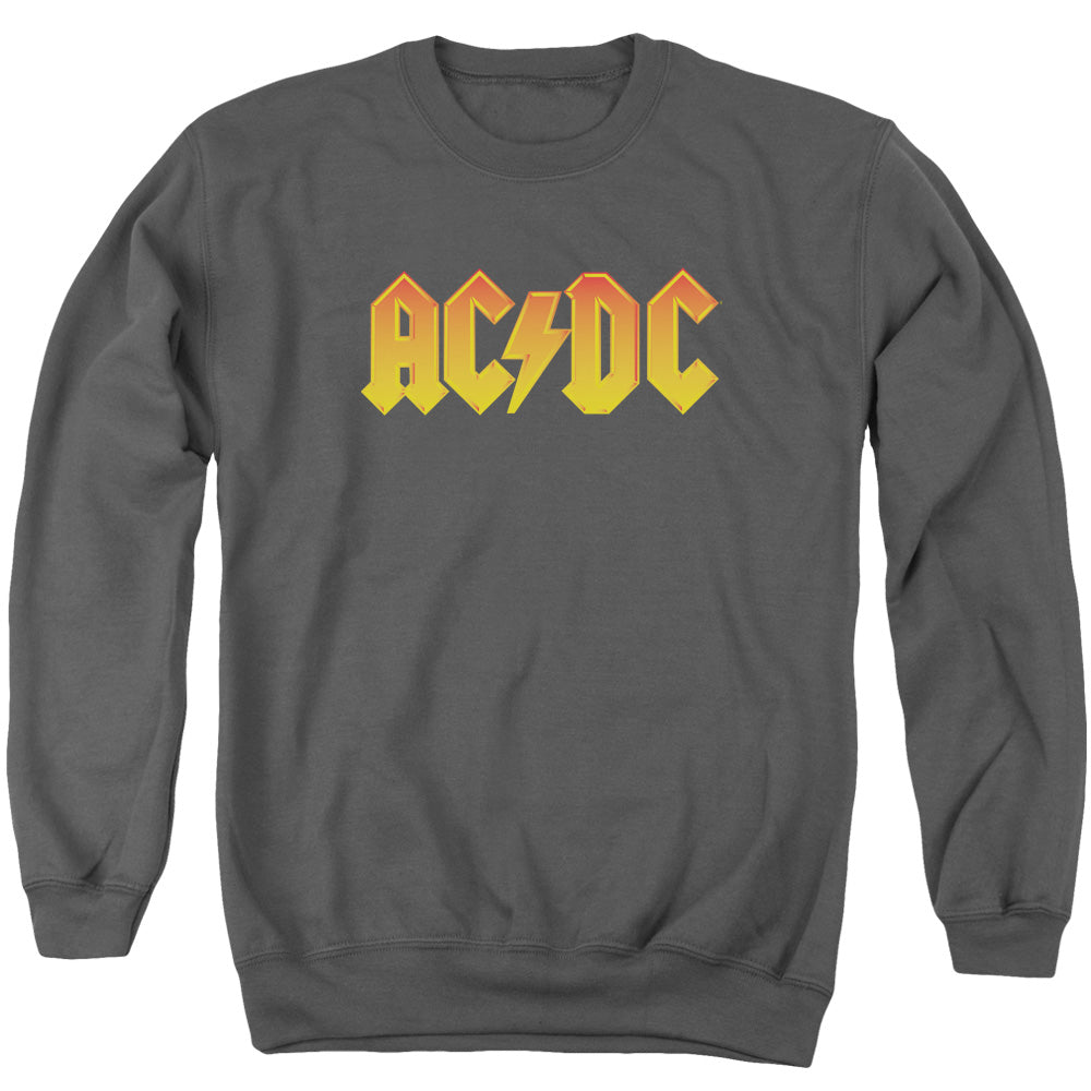 Acdc Logo Mens Crewneck Sweatshirt Charcoal