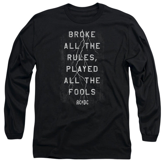 AC/DC Struck Mens Long Sleeve Shirt Black Officially Licensed