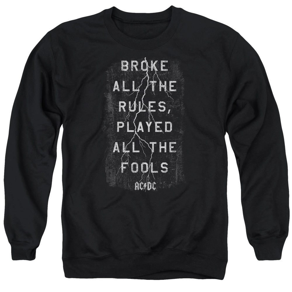 Acdc Struck Mens Crewneck Sweatshirt Black