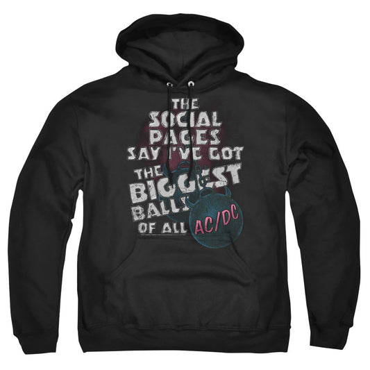 AC/DC Big Balls Mens Hoodie Black Officially Licensed
