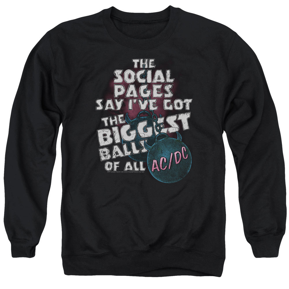 Acdc Big Balls Mens Crewneck Sweatshirt Black