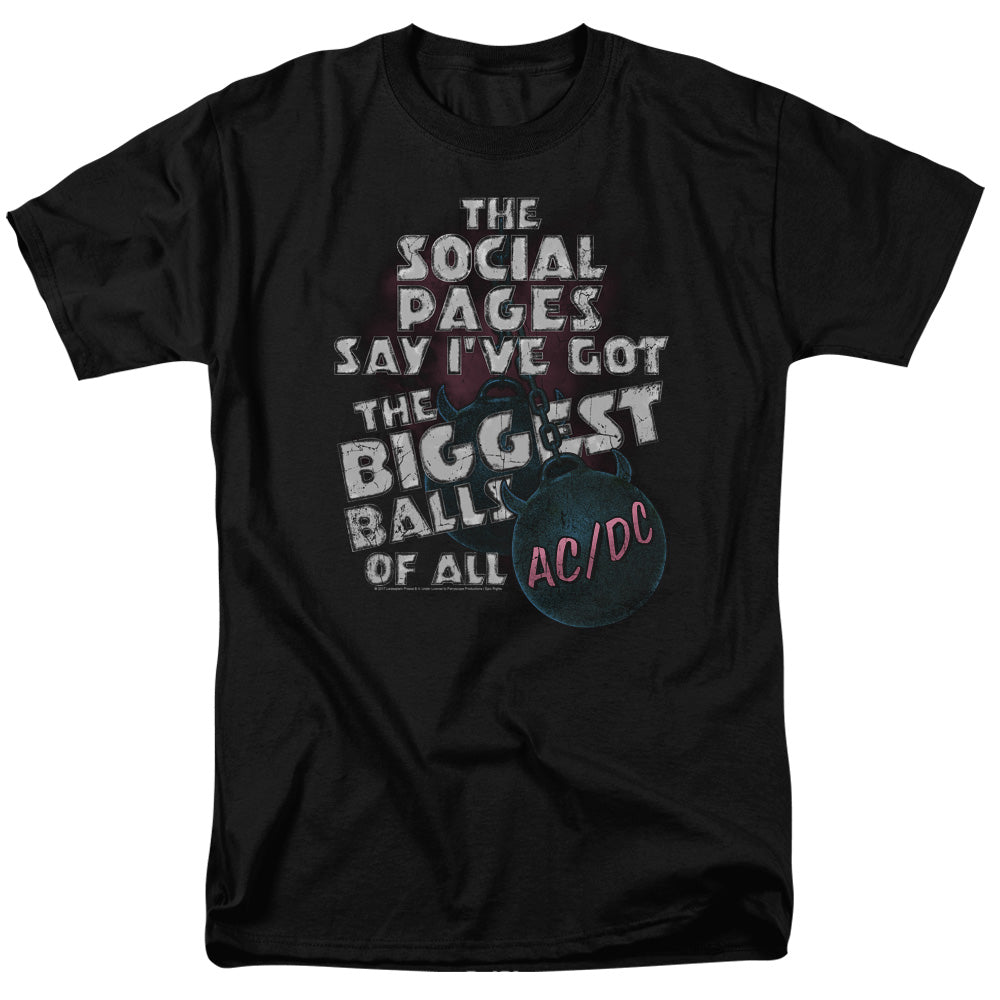 AC/DC Big Balls Mens T Shirt Black Officially Licensed