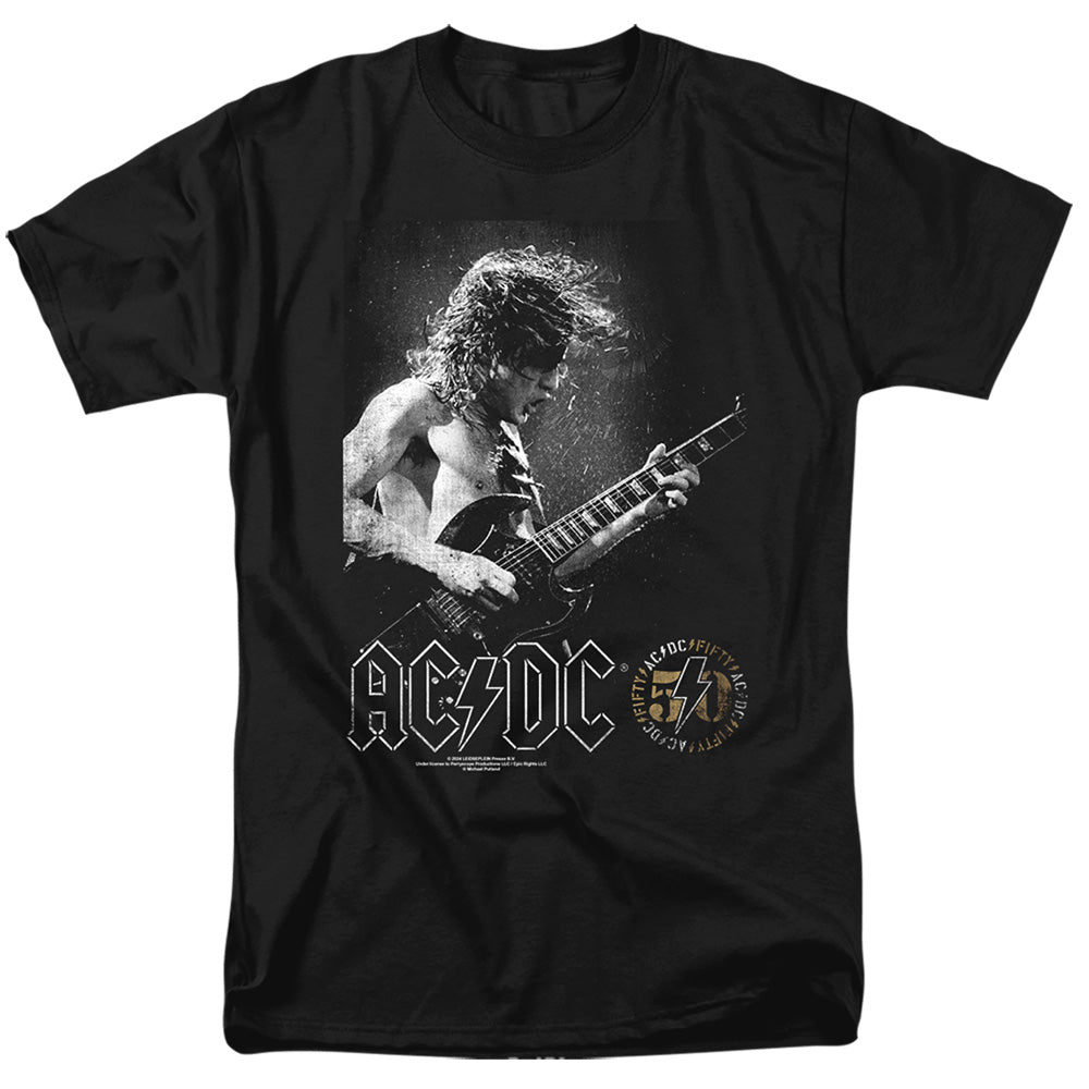 AC/DC Photo Guitar Mens T Shirt Black Officially Licensed