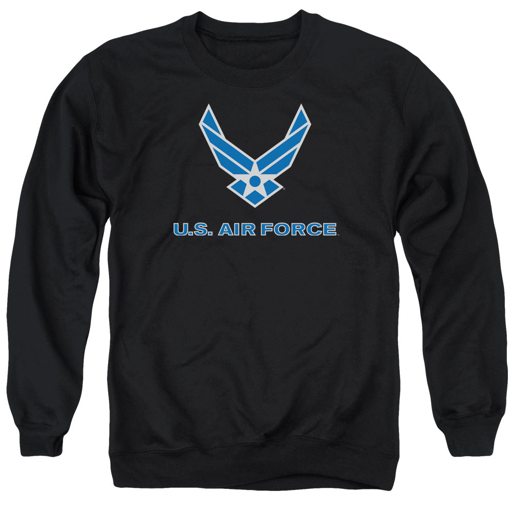 Air Force Logo Mens Crewneck Sweatshirt Black