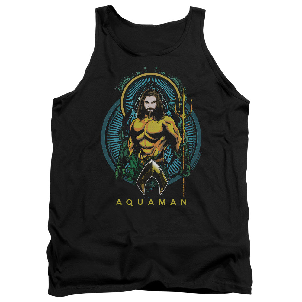 Aquaman Movie Aqua Nouveau Mens Tank Top Shirt Black Officially Licensed
