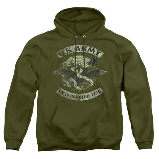 Army Union Eagle Mens Hoodie Military Green Officially Licensed