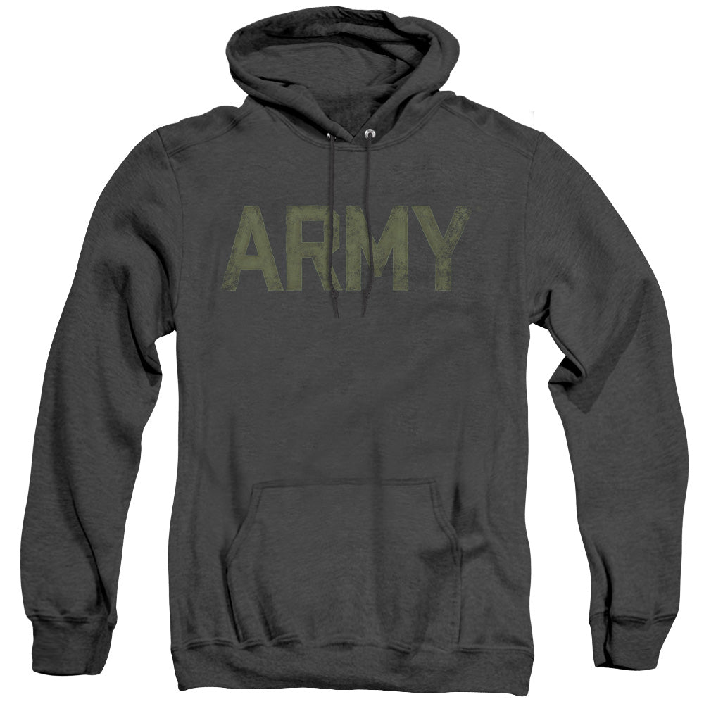 Army Type Mens Heather Hoodie Black Officially Licensed
