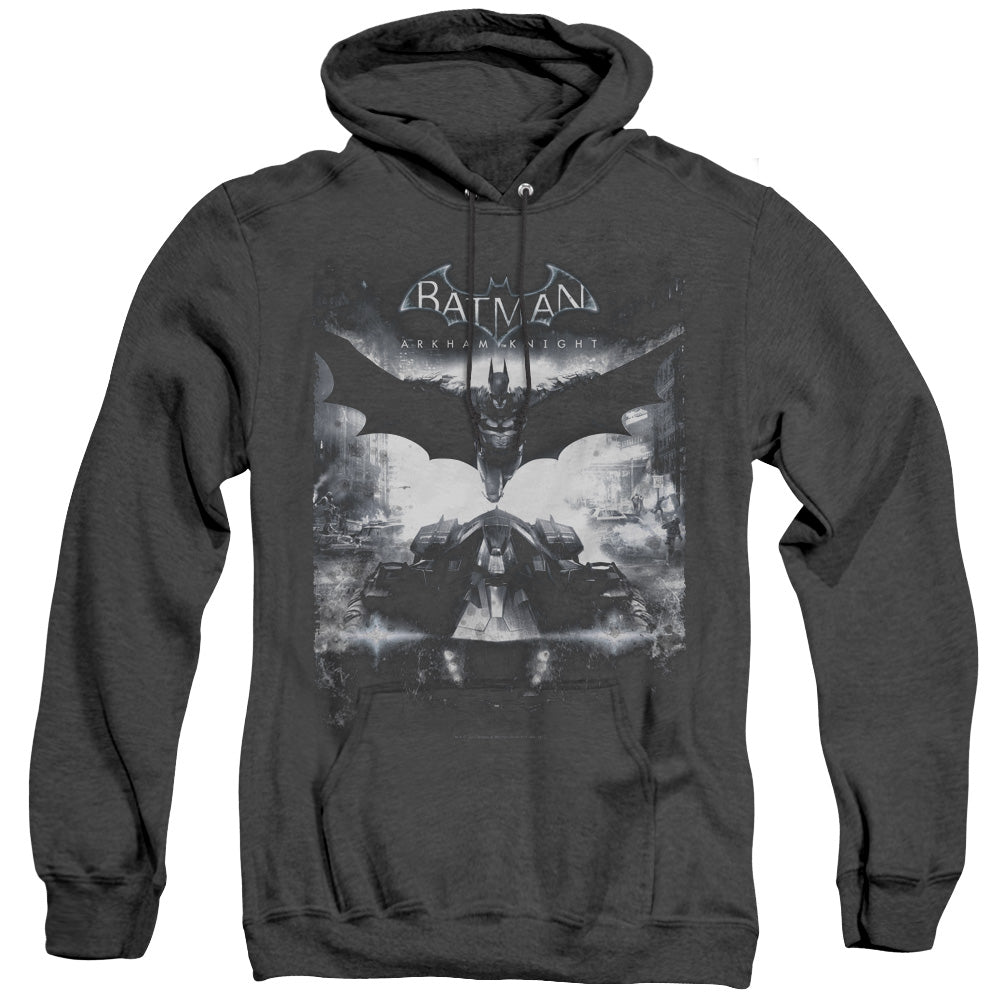 Batman Arkham Knight Forward Force Heather Mens Hoodie Black Officially Licensed