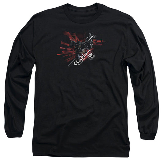 Batman Arkham Knight Ak Tech Mens Long Sleeve Shirt Black Officially Licensed