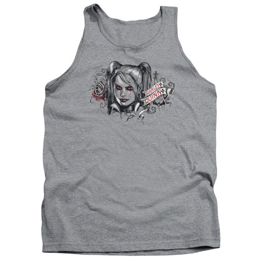 Batman Arkham Knight Hq Sketch Mens Tank Top Shirt Athletic Heather Officially Licensed