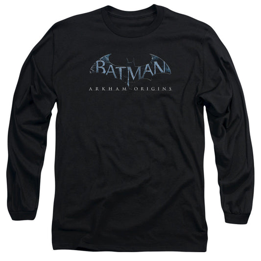 Batman Arkham Origins Logo Mens Long Sleeve Shirt Black Officially Licensed