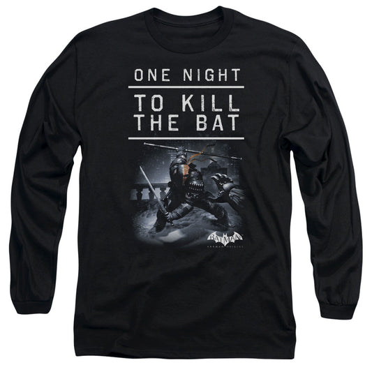 Batman Arkham Origins One Night Mens Long Sleeve Shirt Black Officially Licensed