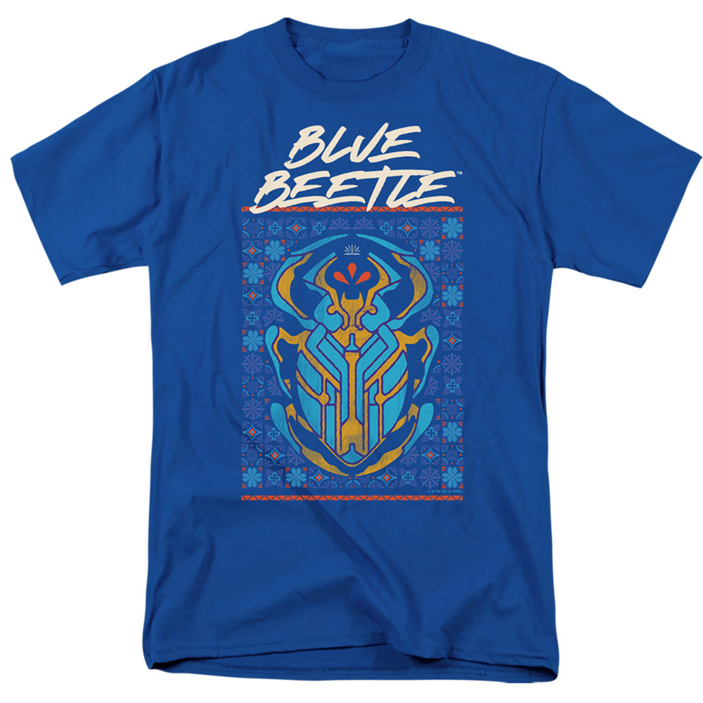 Blue Beetle (2023) Stylized Scarab Mens T Shirt Royal Officially Licensed