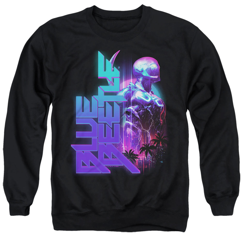 Blue Beetle (2023) Lightning Mens Crewneck Sweatshirt Black Officially Licensed