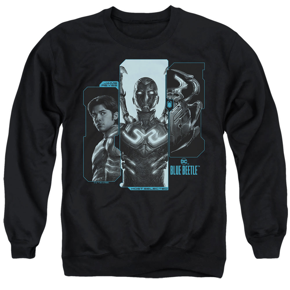 Blue Beetle (2023) Host Reyes Mens Crewneck Sweatshirt Black Officially Licensed
