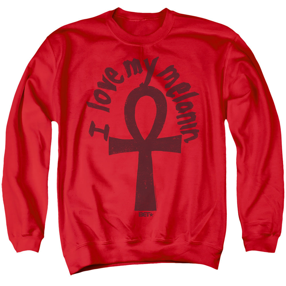 Bet I Love My Melanin Mens Crewneck Sweatshirt Red Officially Licensed