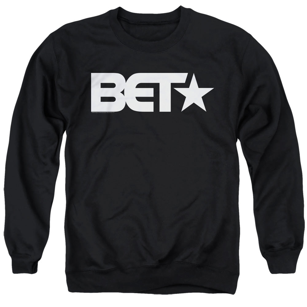 Bet Logo Mens Crewneck Sweatshirt Black Officially Licensed
