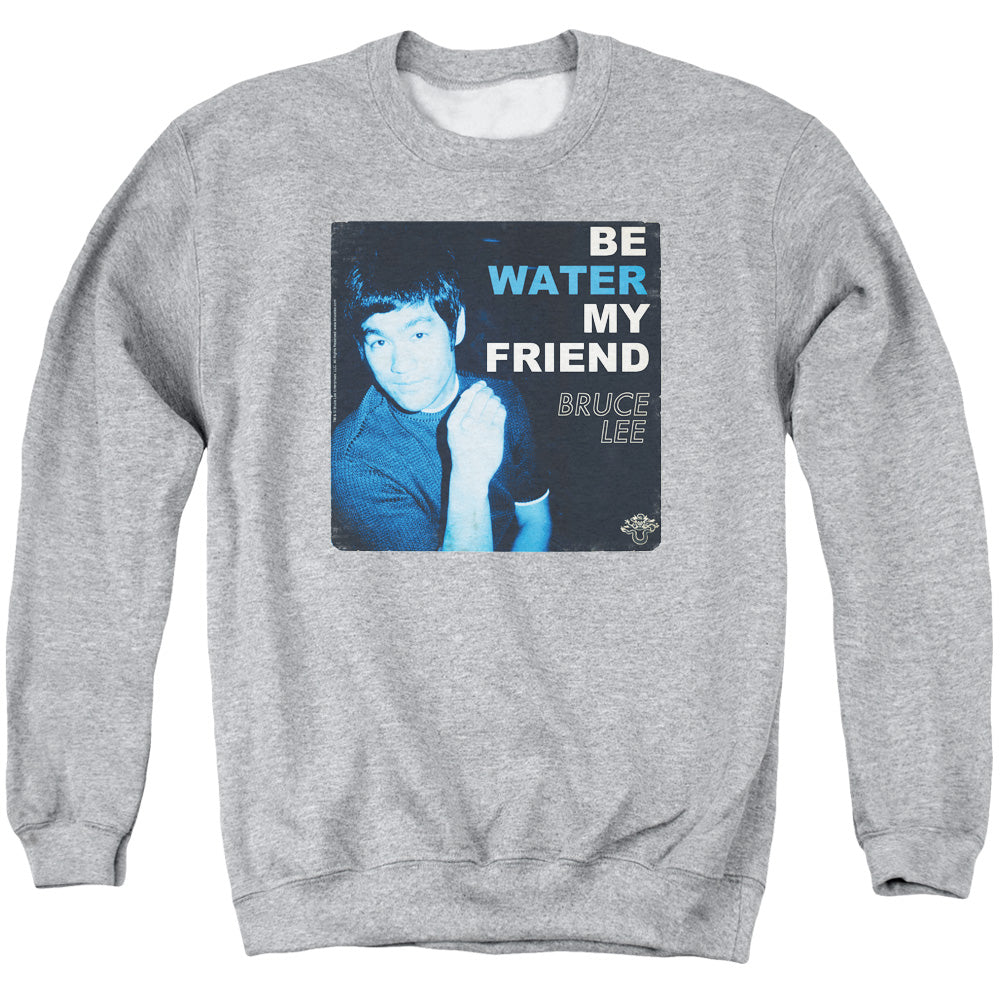Bruce Lee Water Mens Crewneck Sweatshirt Athletic Heather Officially Licensed