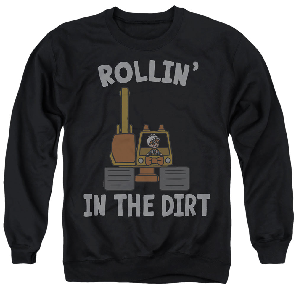 Blippi Rollin' In The Dirt Mens Crewneck Sweatshirt Black Officially Licensed