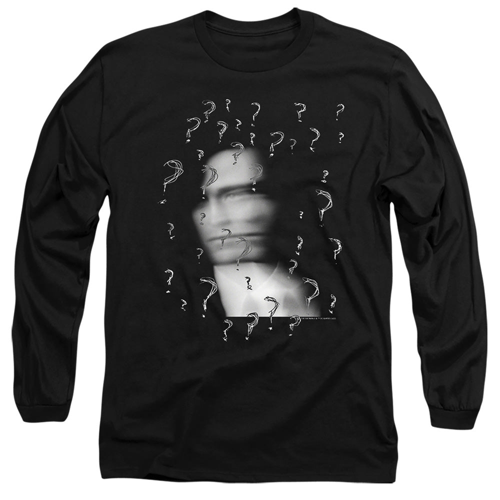 The Batman The Riddler? Mens Long Sleeve Shirt Black Officially Licensed