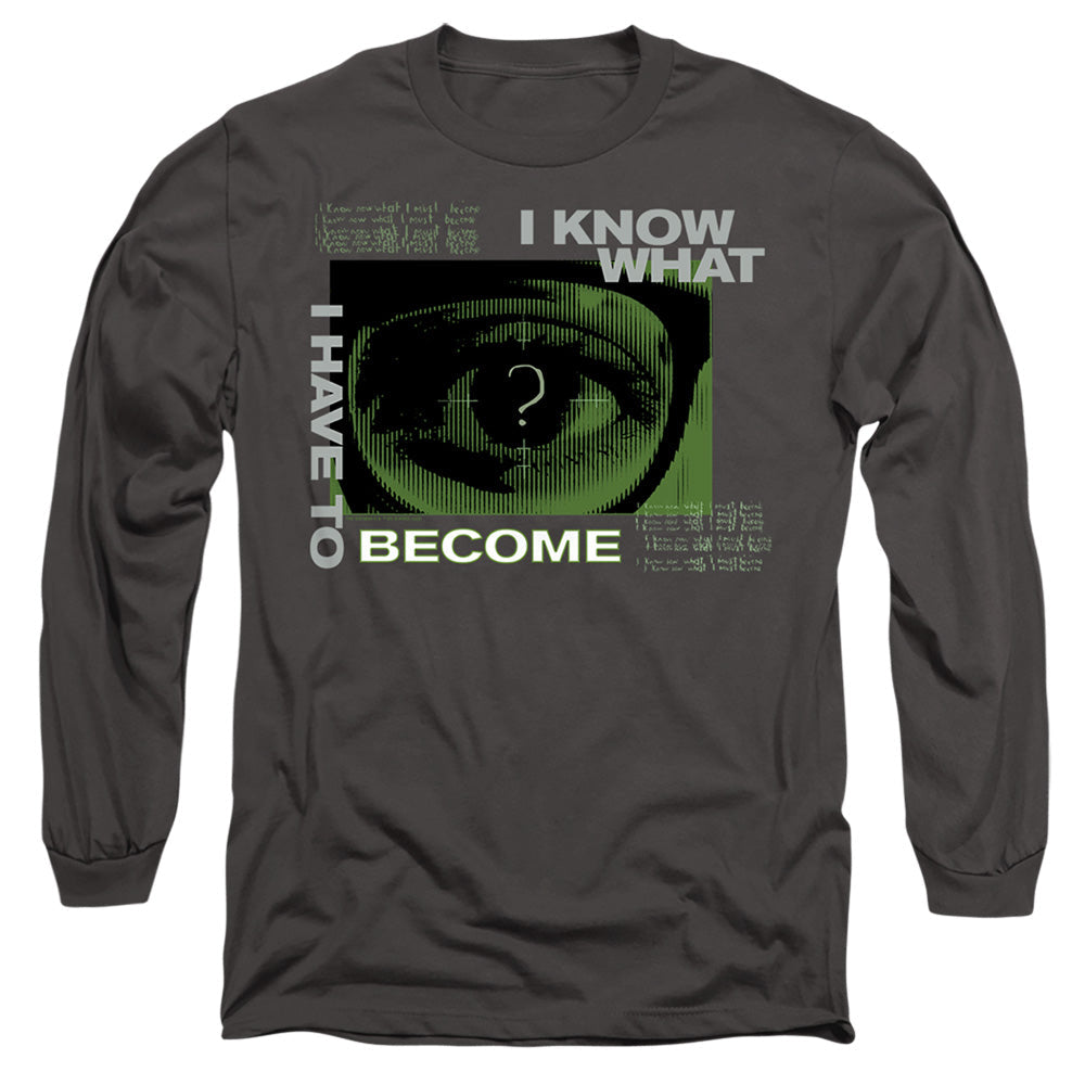 The Batman Become The Riddler Mens Long Sleeve Shirt Charcoal Officially Licensed