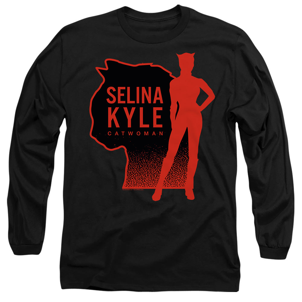 The Batman Selina Kyle Catwoman Mens Long Sleeve Shirt Black Officially Licensed