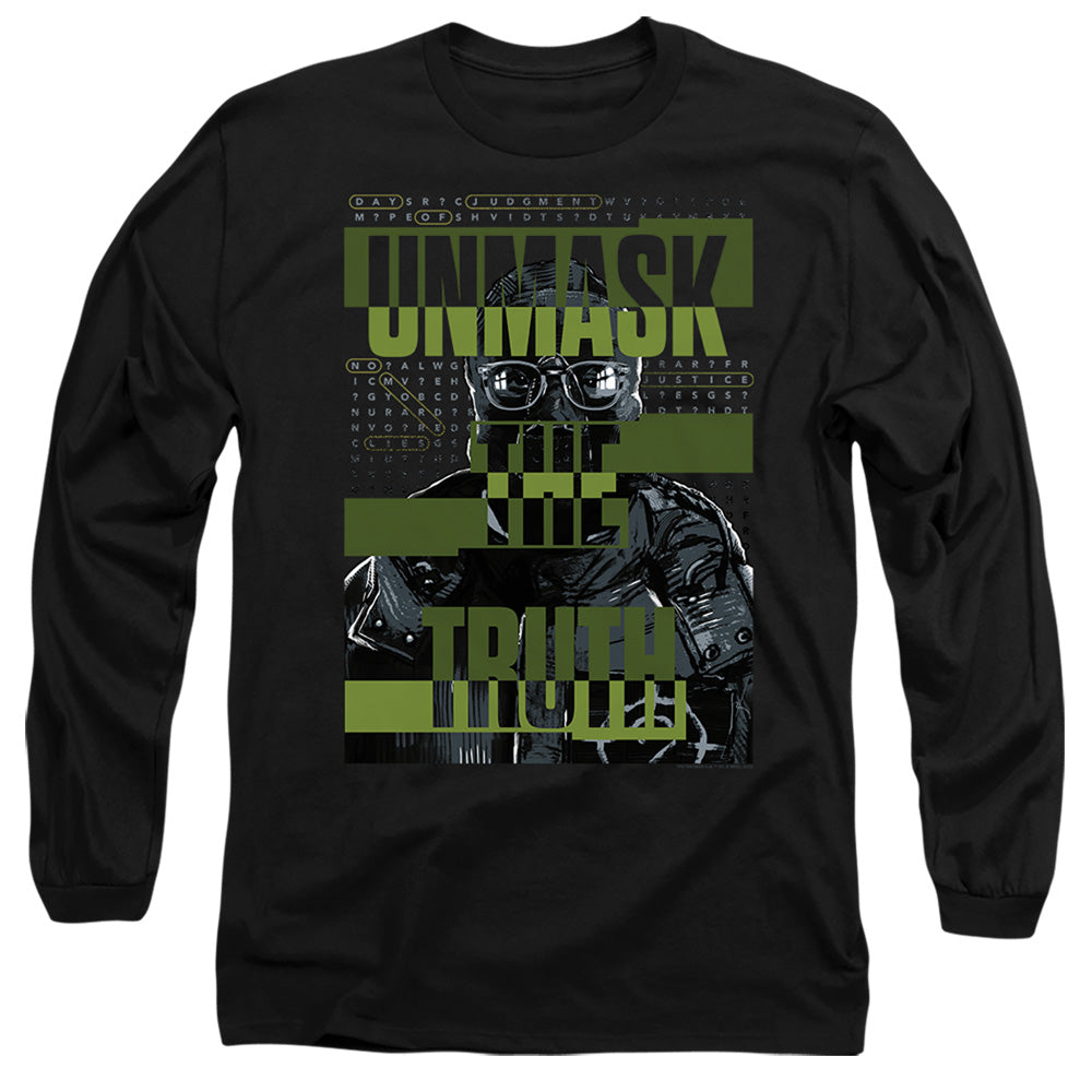 The Batman Unmask The Truth Mens Long Sleeve Shirt Black Officially Licensed