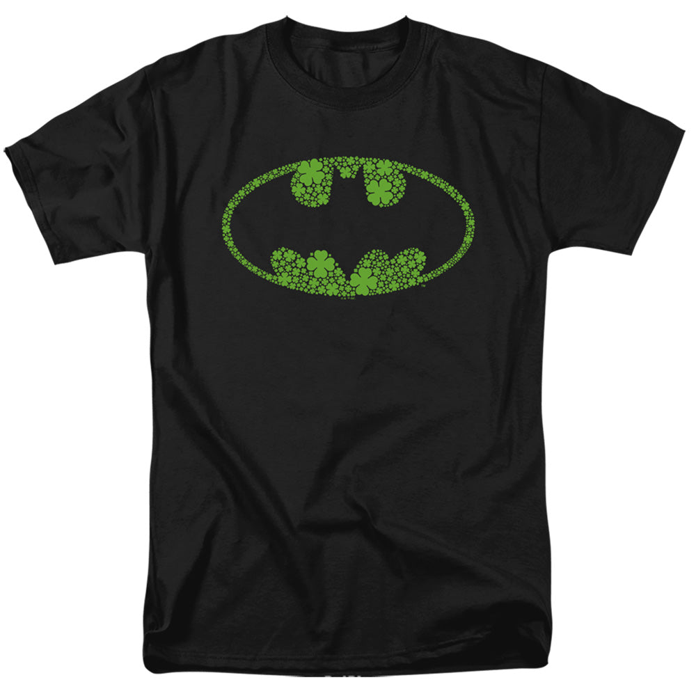 Batman St. Patrick'S Day Shamrock Logo Mens T Shirt Black Officially Licensed